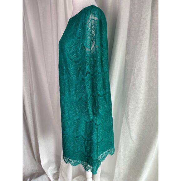 Monsoon Teal Lace Shift Dress, US 12 weddings, parties, or special occasions - Picture 2 of 6